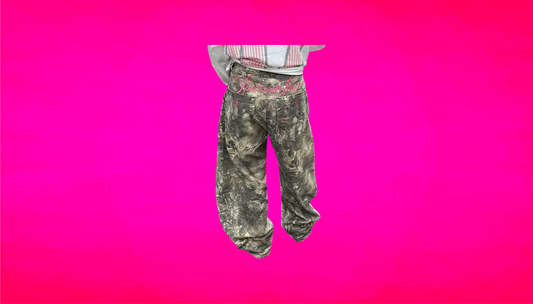 Y2K CAMO BAGGY JEANS - Unisex