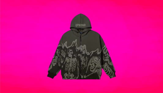 SKELETON POLY HOODIE - Unisex