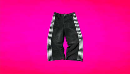 STRIPED BAGGY JEANS - Unisex